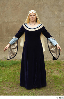 Photos Woman in Historical Dress 23 Blue dress Medieval clothing…